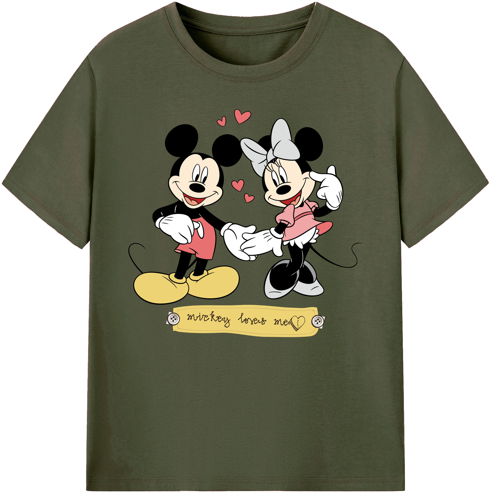 ミッキーマウス Mickey Mouse 綿100％ メンズ半袖Tシャツ｜肌触りやわらか＆通気性